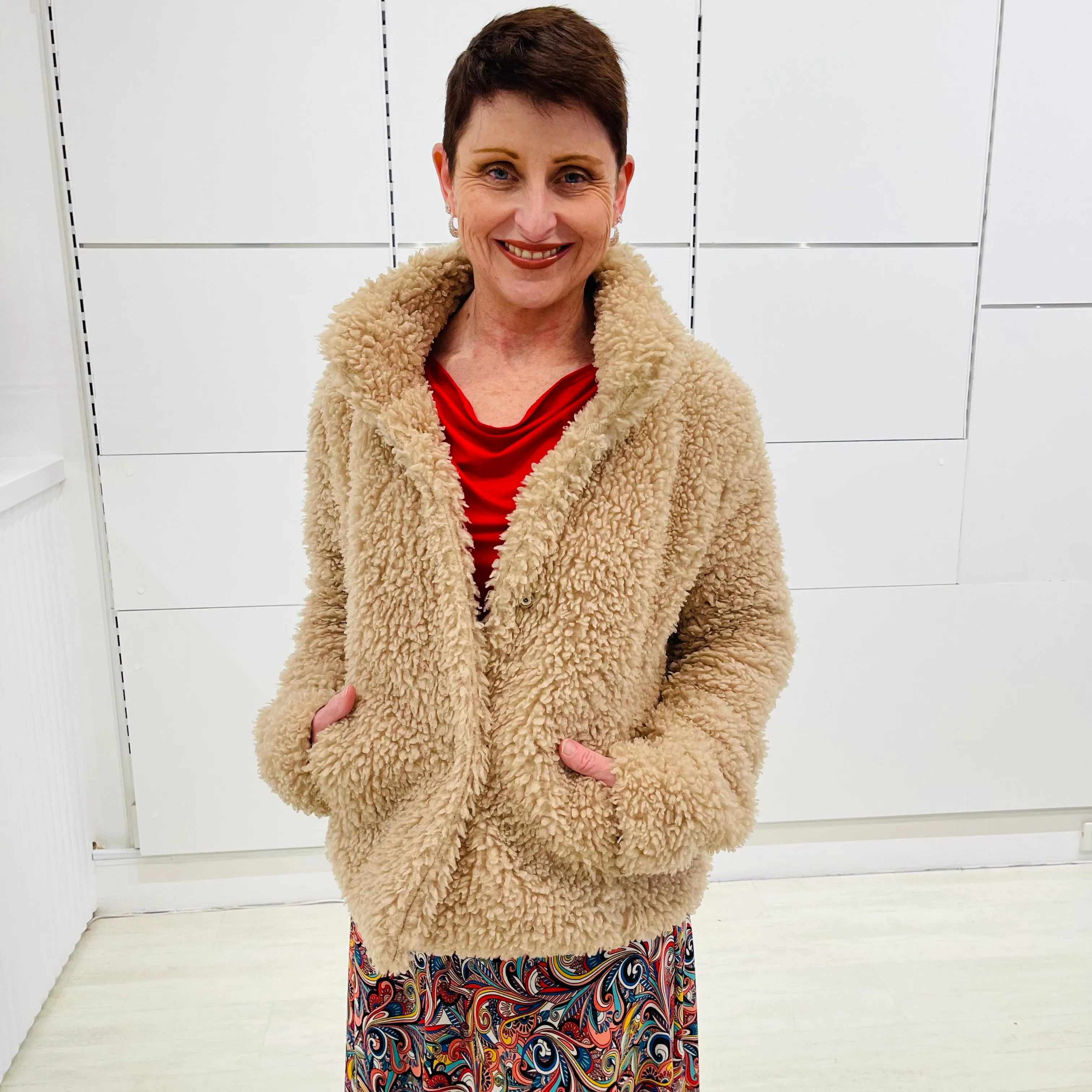 Tan Teddy Bear Jacket