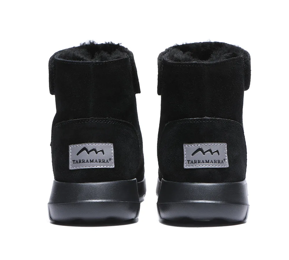 TARRAMARRA® Leather Button Zipper Ankle Boots Women Tyria