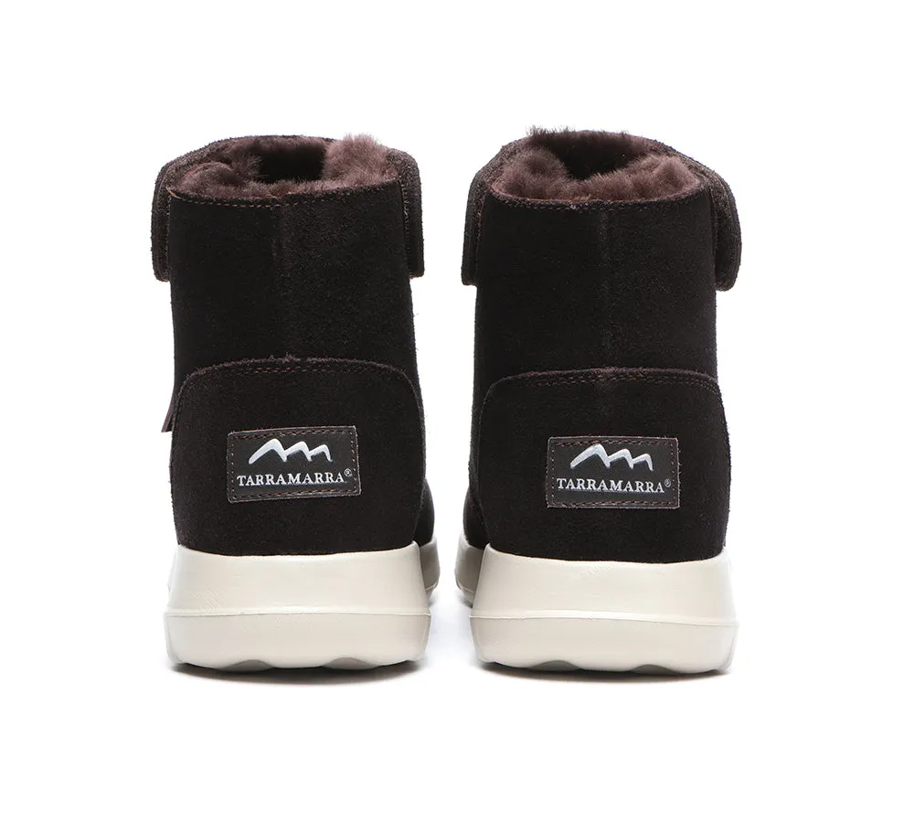 TARRAMARRA® Leather Button Zipper Ankle Boots Women Tyria