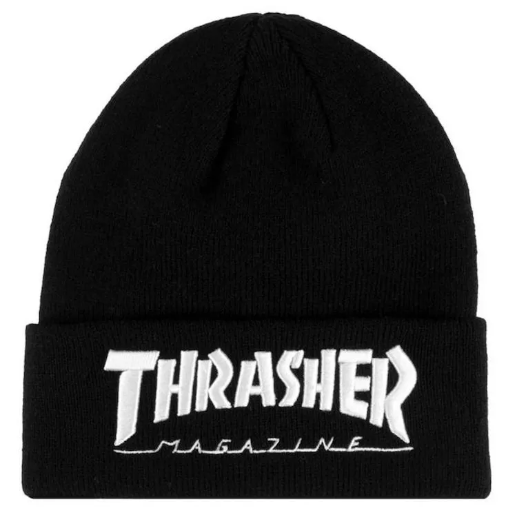 Thrasher Embroidered Logo Beanie Black