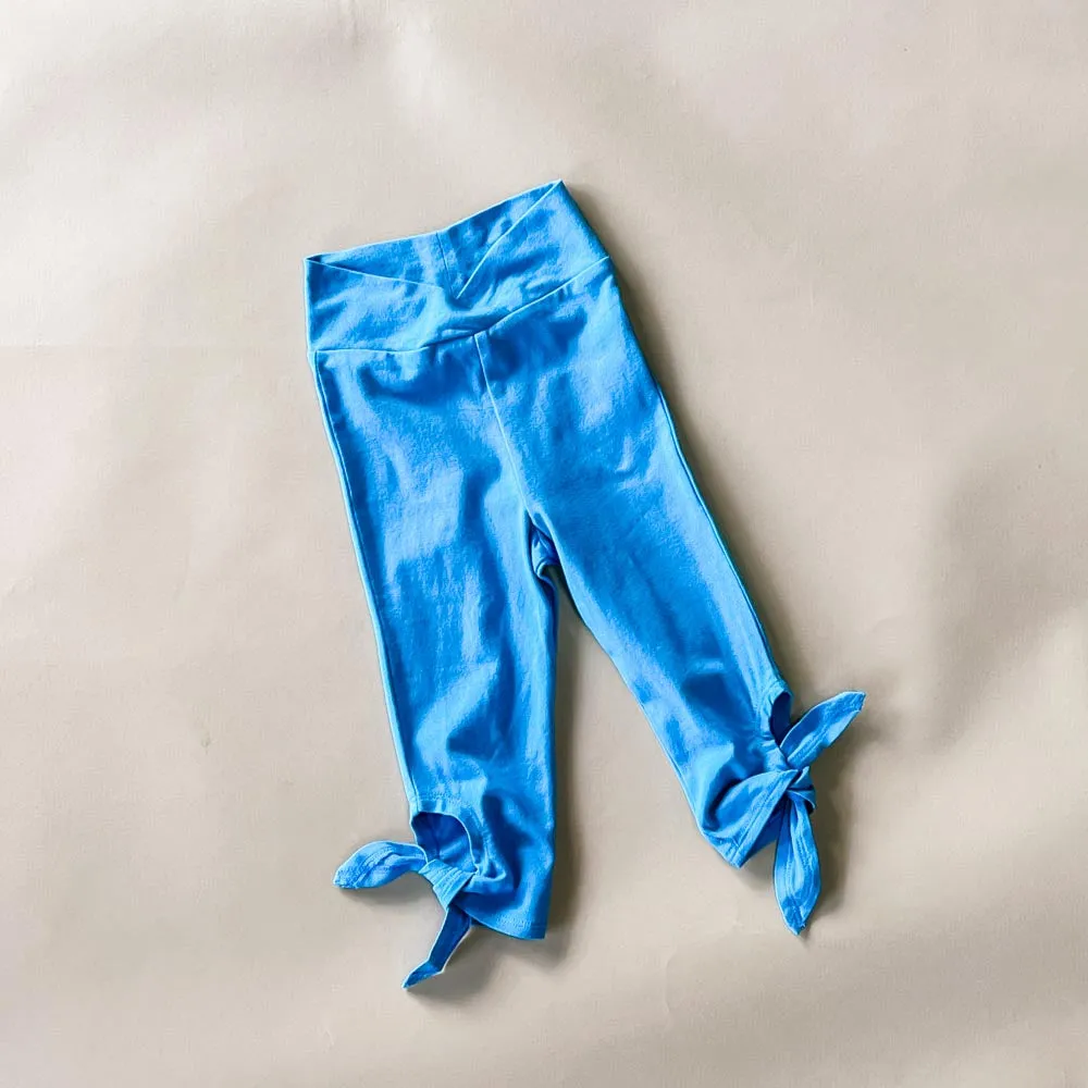 Tie-Capri Leggings | White