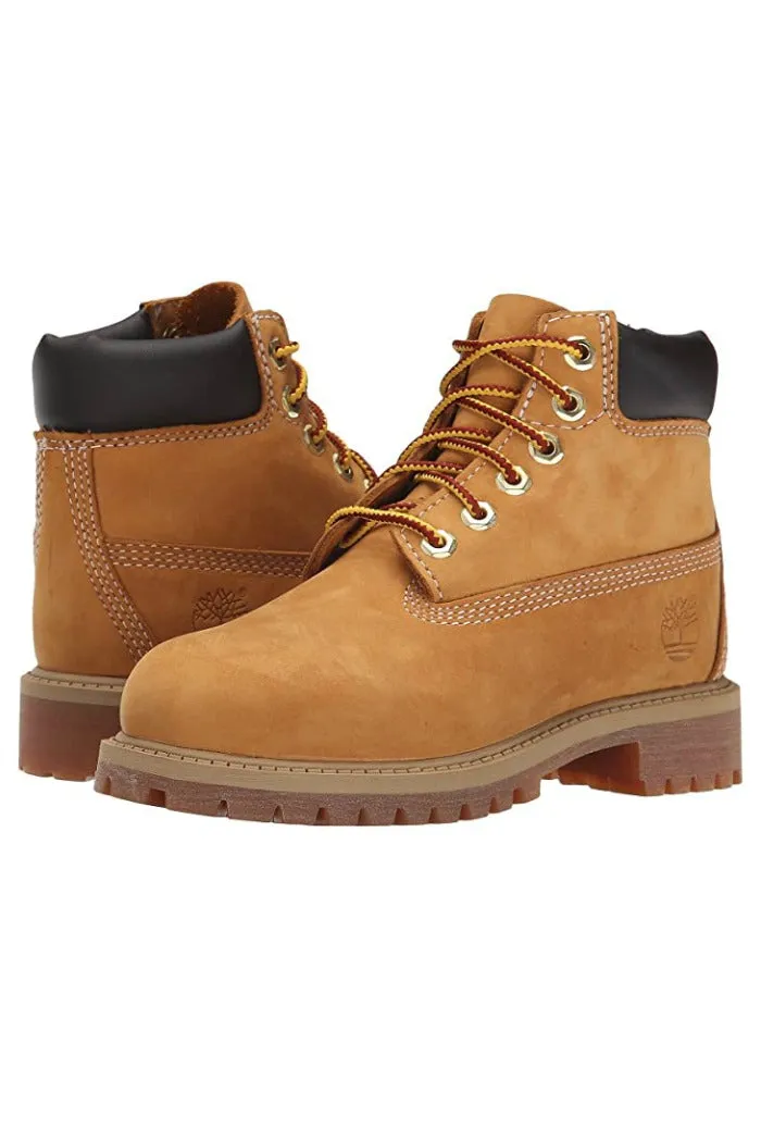 TIMBERLAND JUNIORS 6 INCH CLASSIC BOOT IN WHEAT- WIDE WIDTH