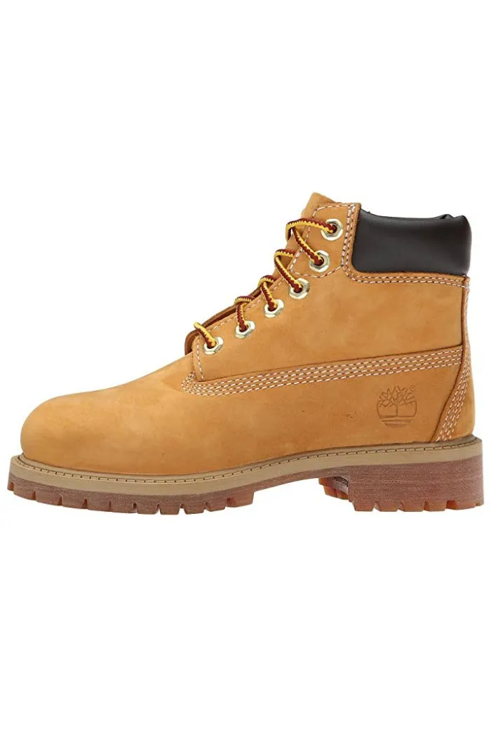 TIMBERLAND JUNIORS 6 INCH CLASSIC BOOT IN WHEAT- WIDE WIDTH