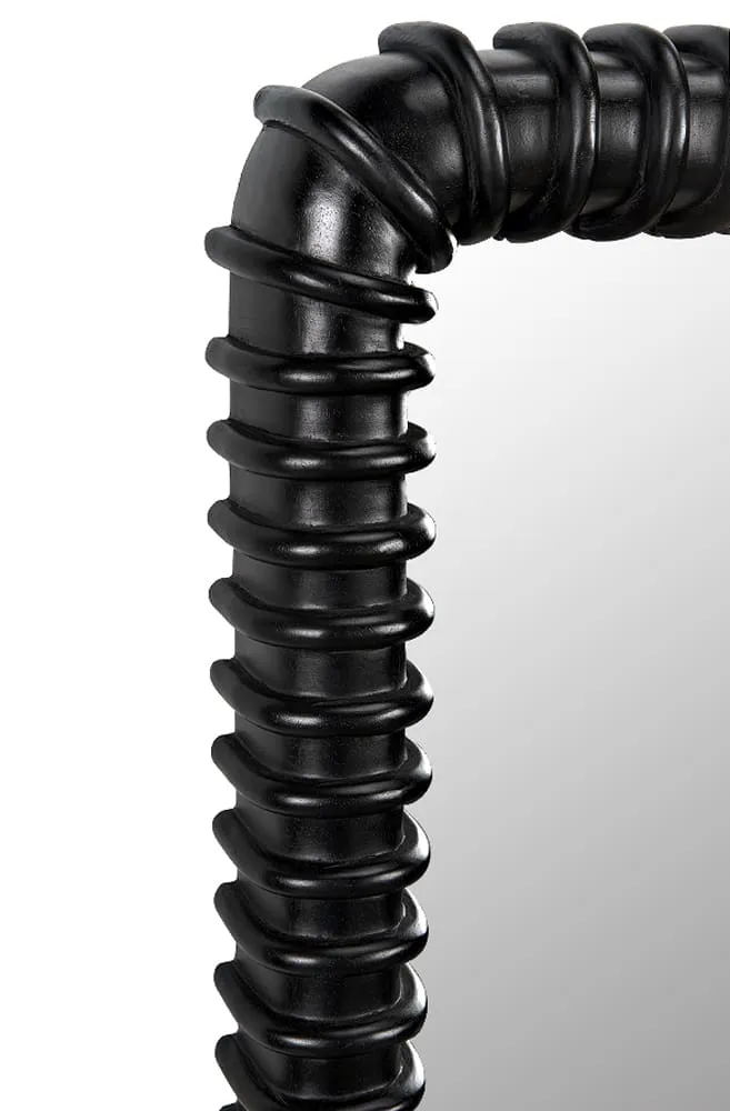 Toshi Mirror, Hand Rubbed Black