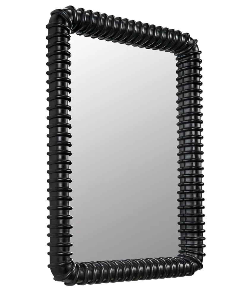 Toshi Mirror, Hand Rubbed Black