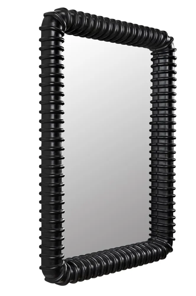 Toshi Mirror, Hand Rubbed Black