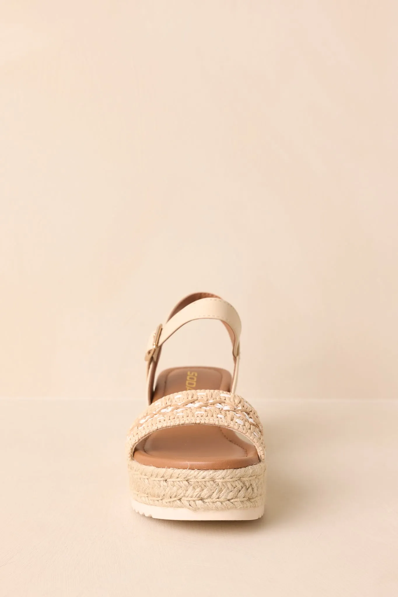 Try To Keep Up Natural Espadrille Platform Sandals
