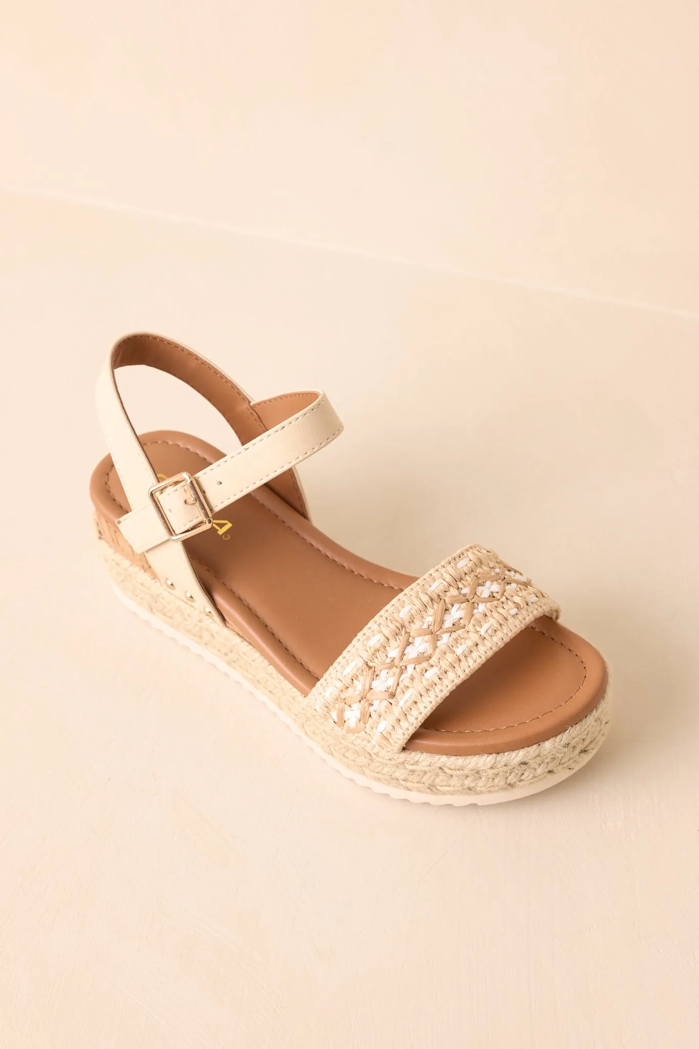 Try To Keep Up Natural Espadrille Platform Sandals