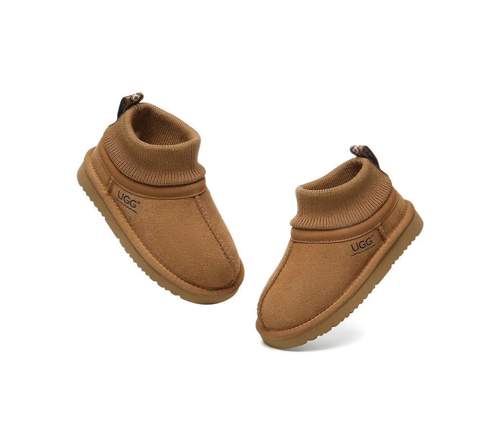 UGG Slippers Kids Sheepskin Wool Stretchy Ankle Margaret