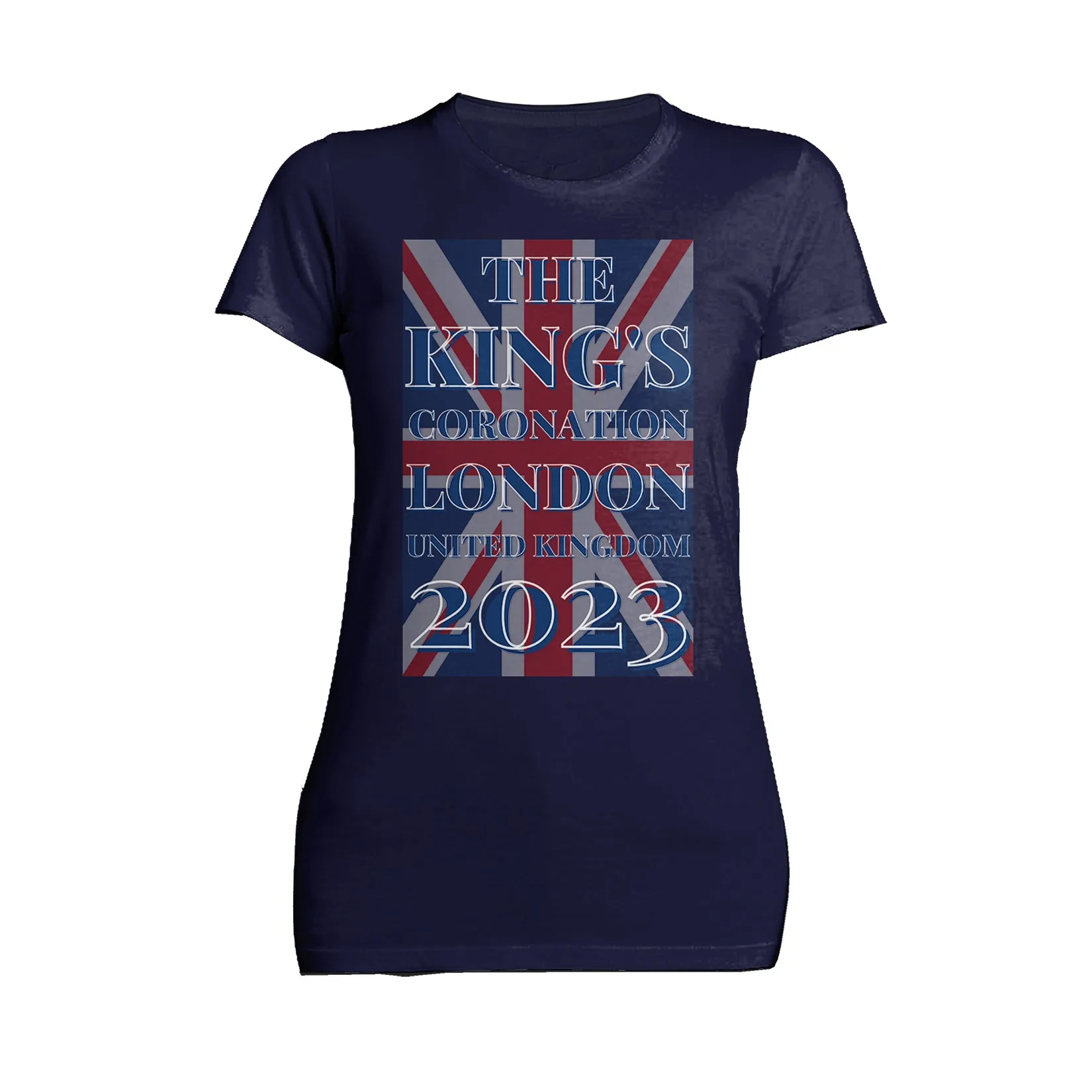 Urban Attitude Kings Coronation 2023 Union Jack UK Flag Women's T-shirt
