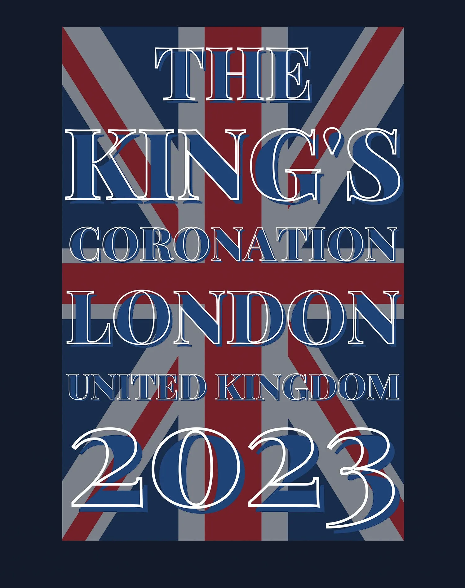Urban Attitude Kings Coronation 2023 Union Jack UK Flag Women's T-shirt