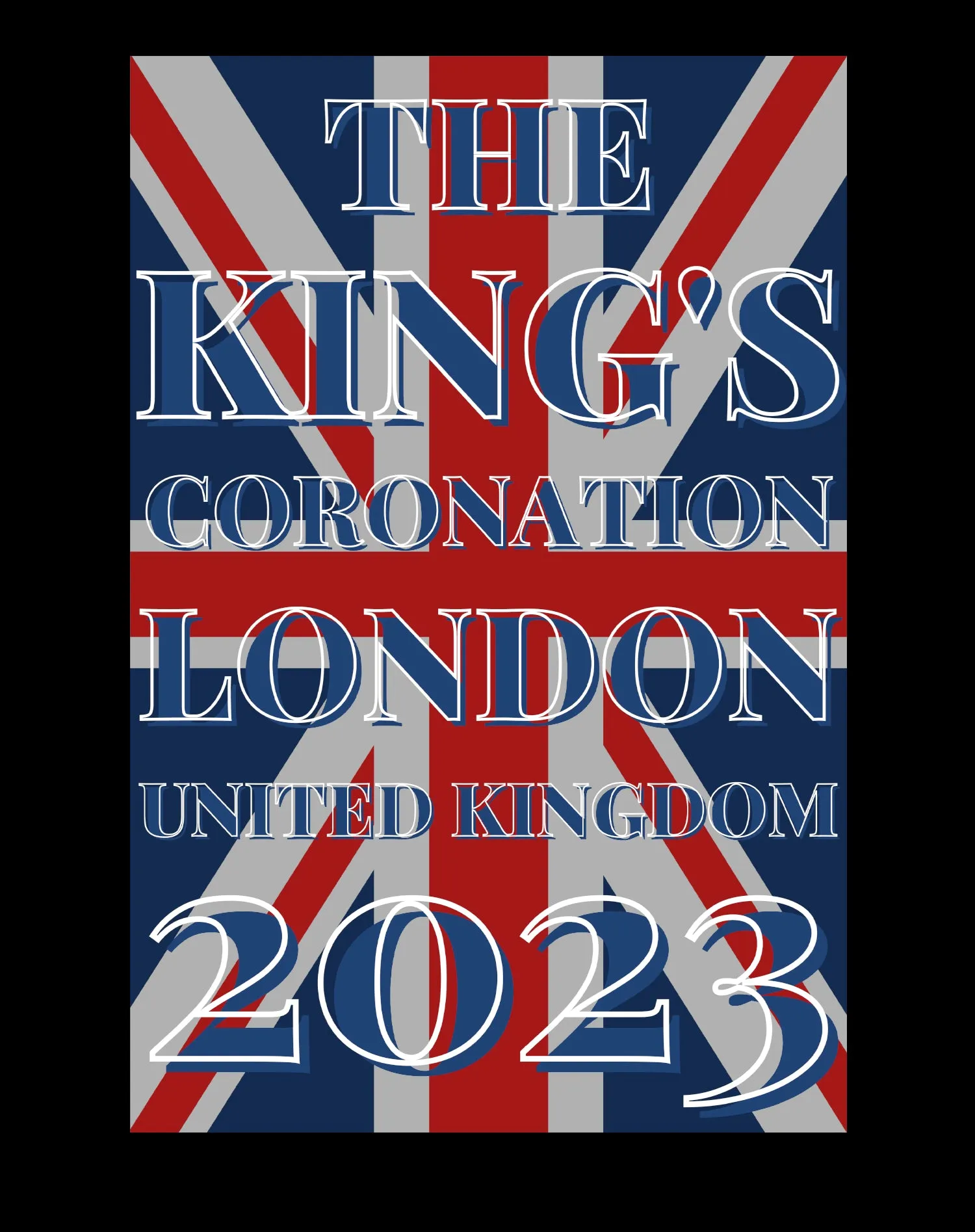 Urban Attitude Kings Coronation 2023 Union Jack UK Flag Women's T-shirt