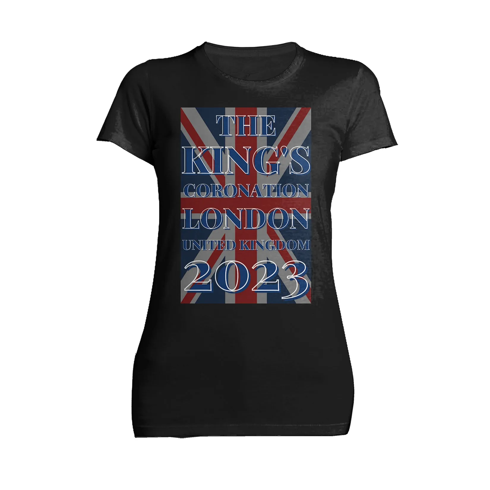 Urban Attitude Kings Coronation 2023 Union Jack UK Flag Women's T-shirt