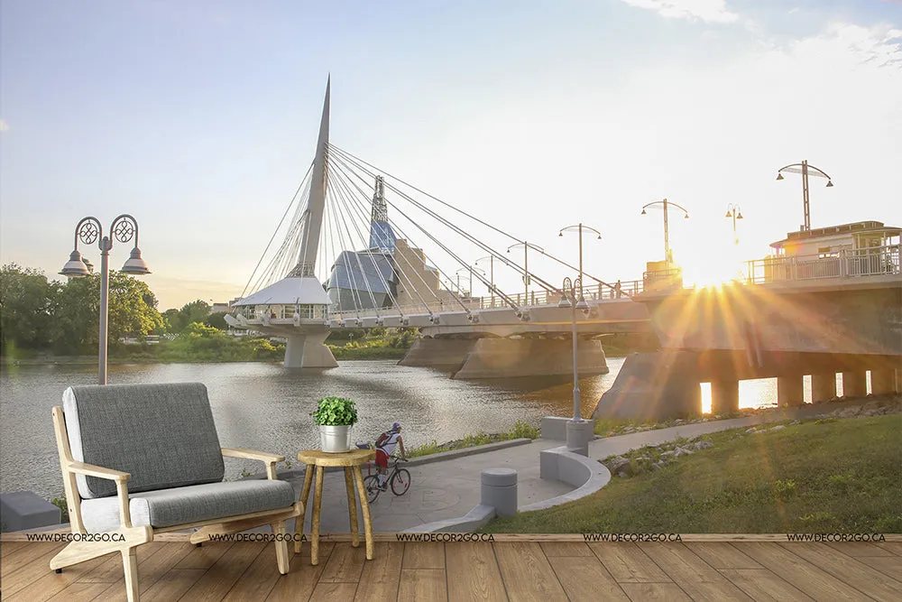 Urban Bridge Wallpaper Mural