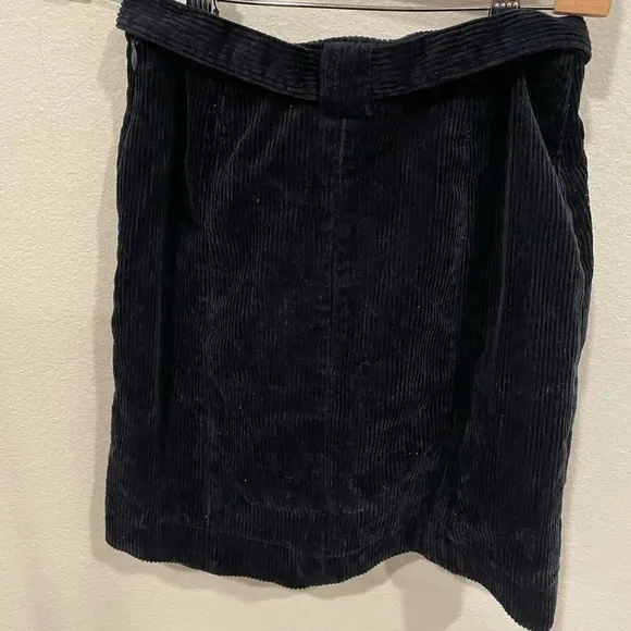Urban outfitters velvet dark blue belt skirt size XS