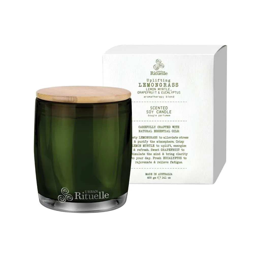 Urban Rituelle - Flourish - Scented Soy Candle 400g - Lemongrass Blend