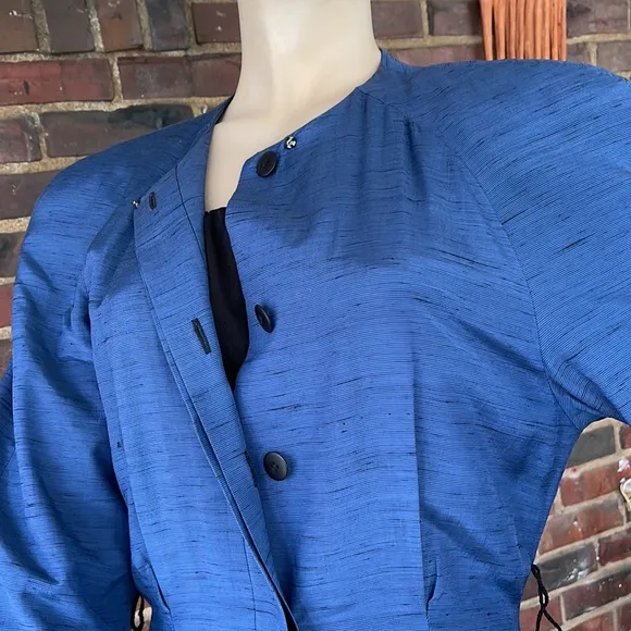 Vintage Tahari Blue Sleek Coat Dress