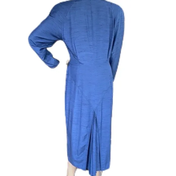 Vintage Tahari Blue Sleek Coat Dress