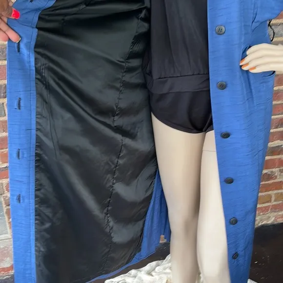 Vintage Tahari Blue Sleek Coat Dress