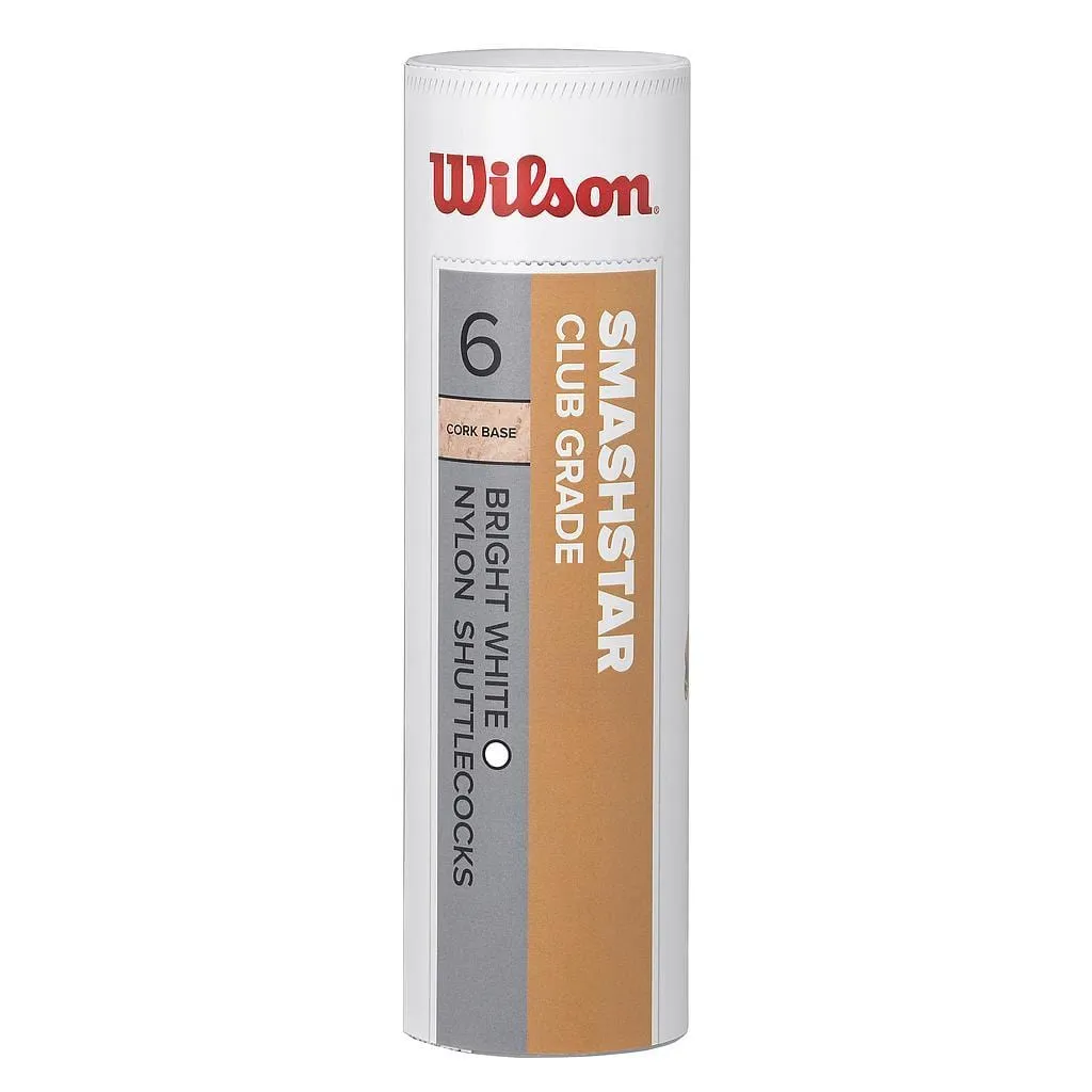 Wilson Smashstar Nylon Badminton Shuttlecocks - Tube of 6