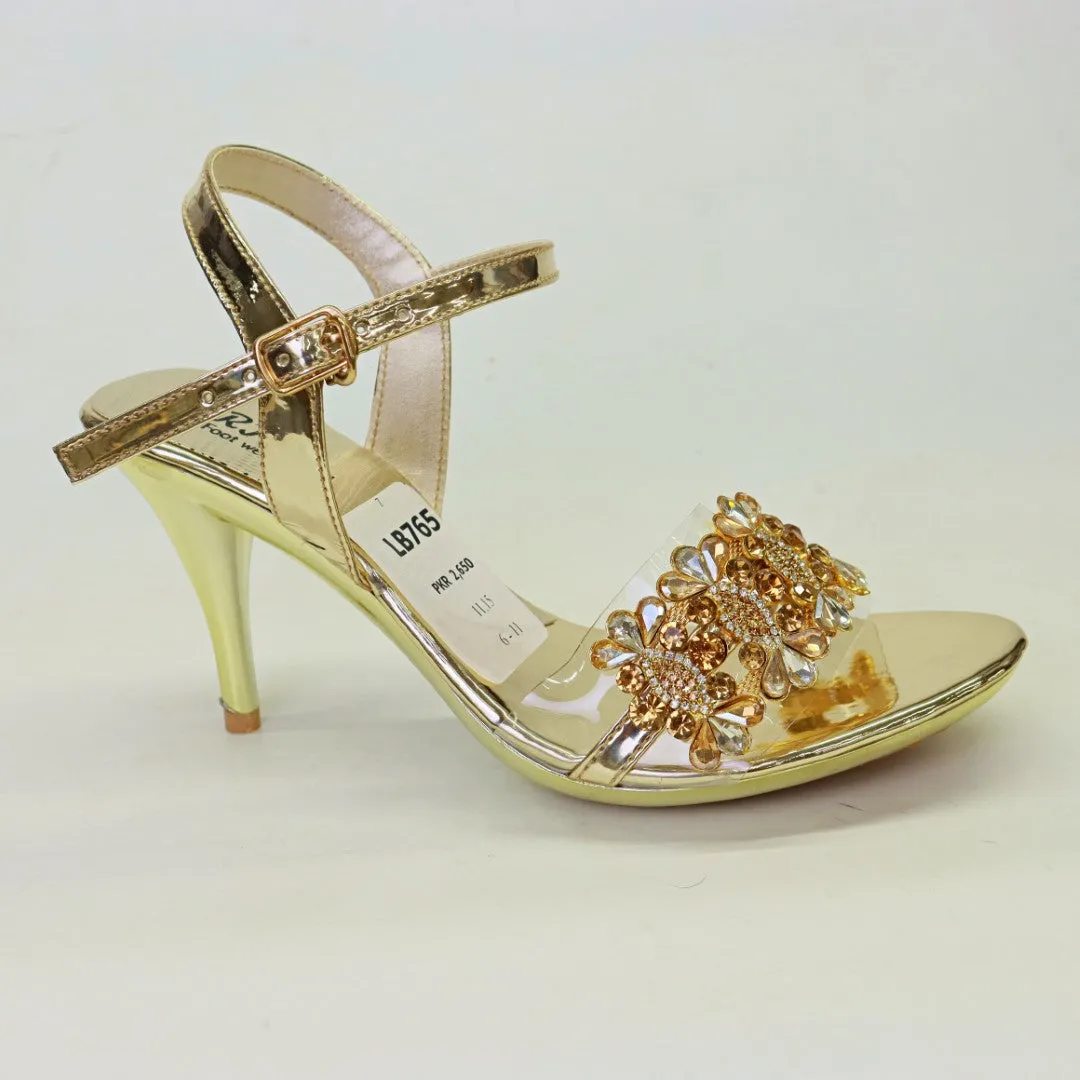 WOMEN HEELS GOLDEN