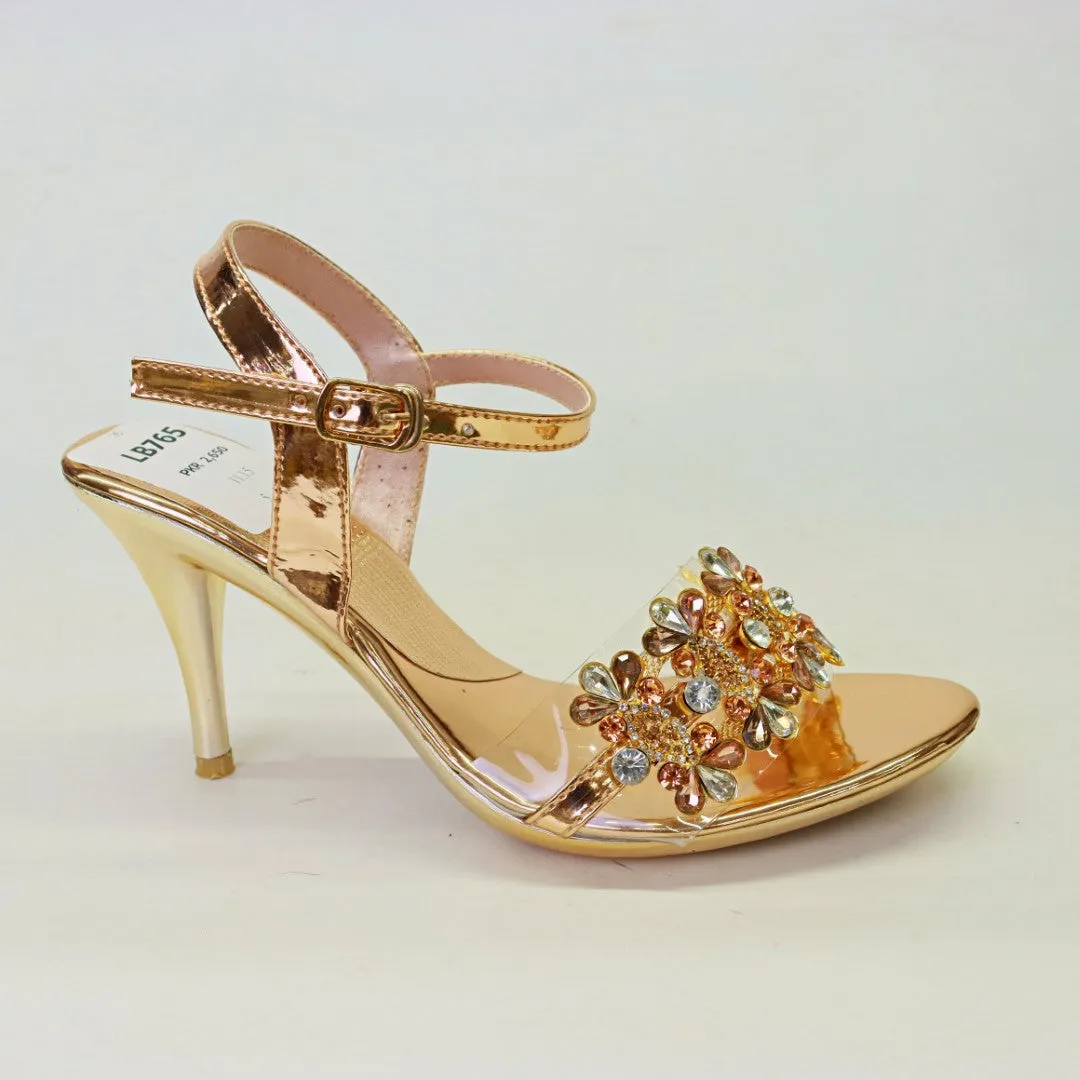 WOMEN HEELS GOLDEN