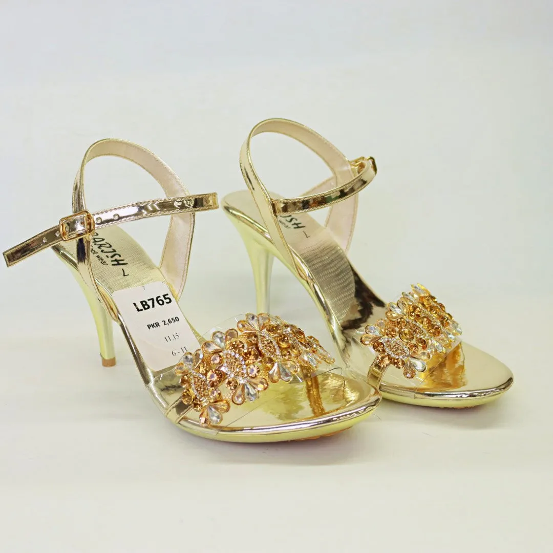 WOMEN HEELS GOLDEN