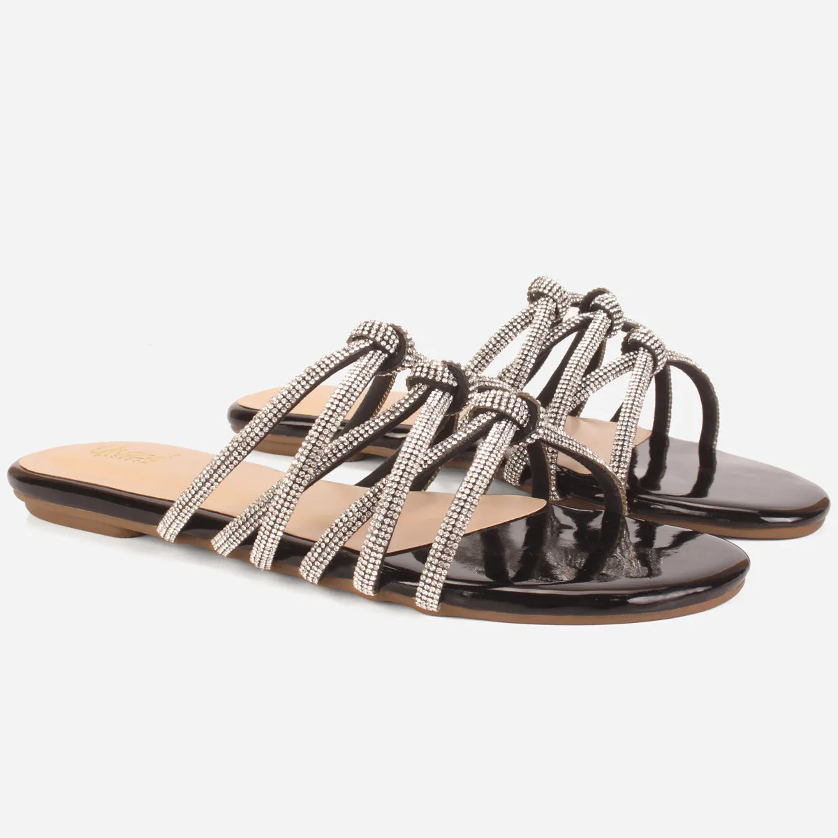 Women "JULIZ" Summer Decorated Flat Slippers