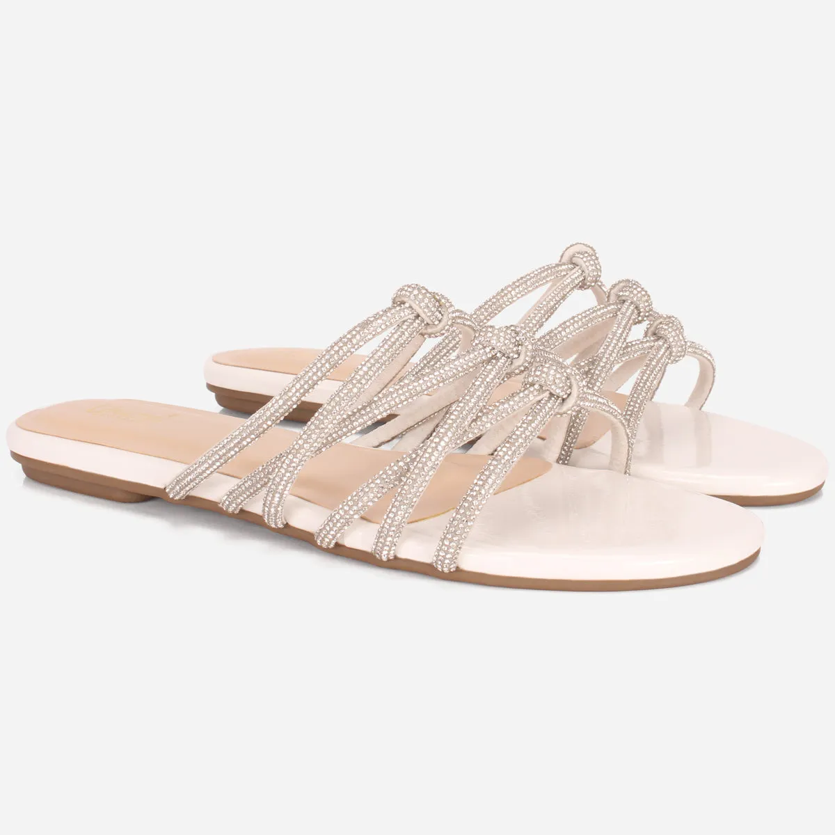 Women "JULIZ" Summer Decorated Flat Slippers