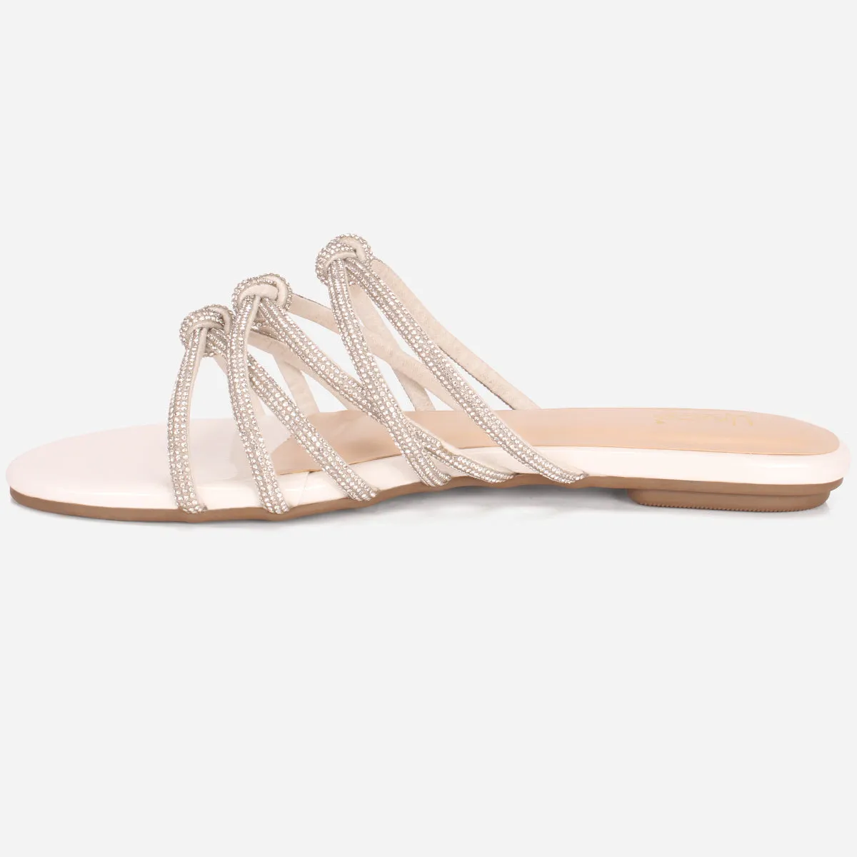 Women "JULIZ" Summer Decorated Flat Slippers