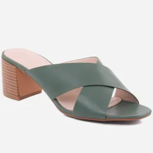 Women "LEVA" Vhic Block Heel Slip On Sandals