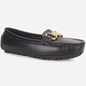 Womens "KITTO" Flat Comfy Slide In Moccasins