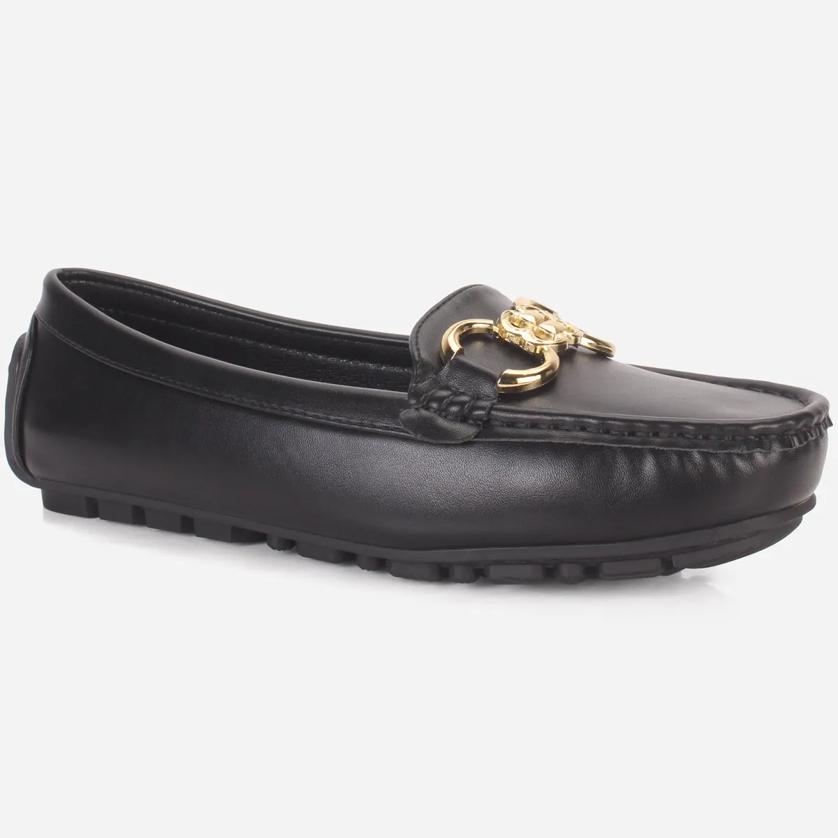 Womens "KITTO" Flat Comfy Slide In Moccasins