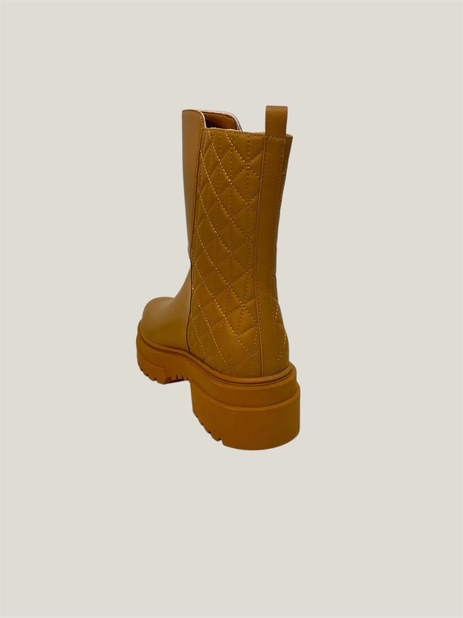 Women's Qupid Tarina-01 Quilted Zipper Combat Boots