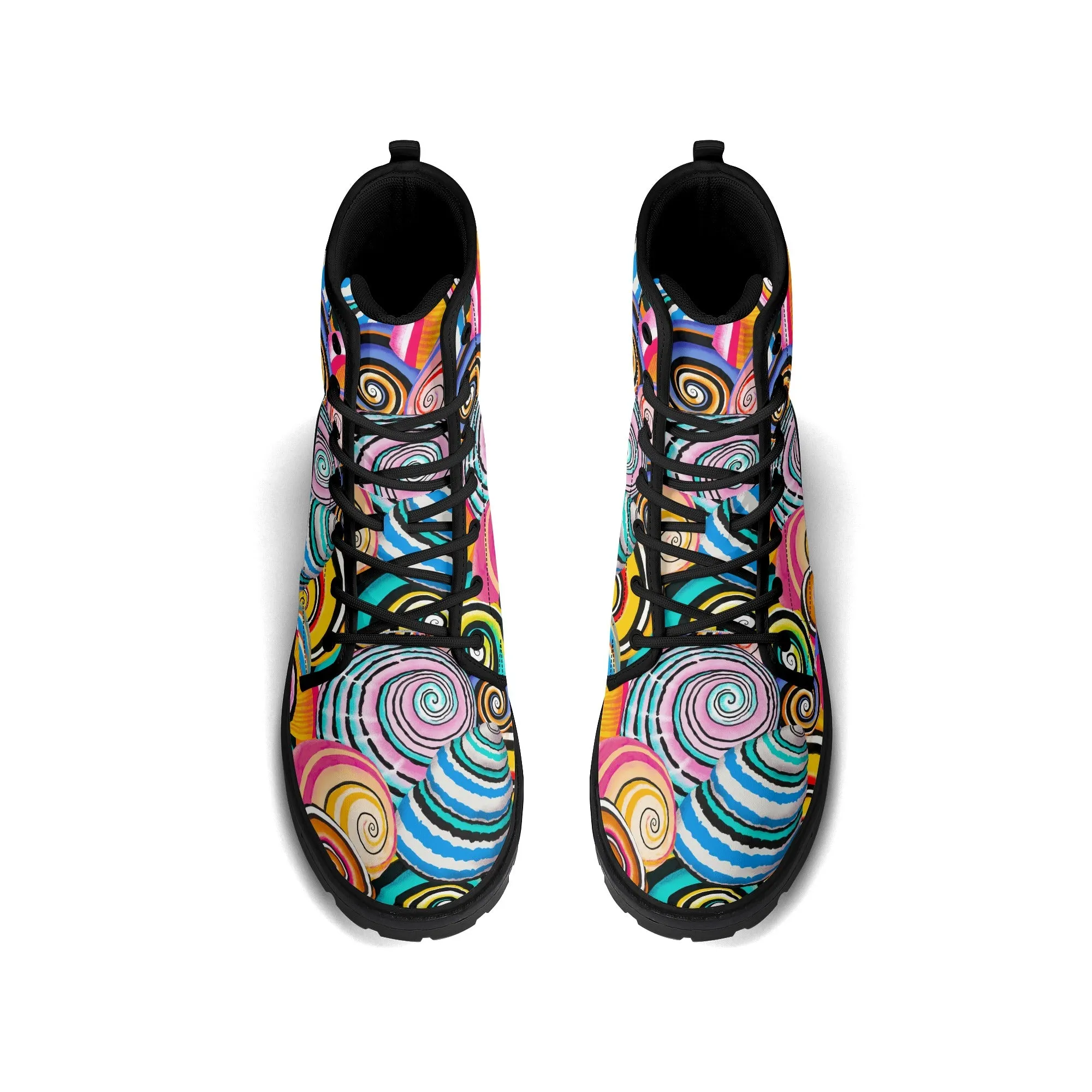 Womens Upgraded Black Outsole Leather Boots