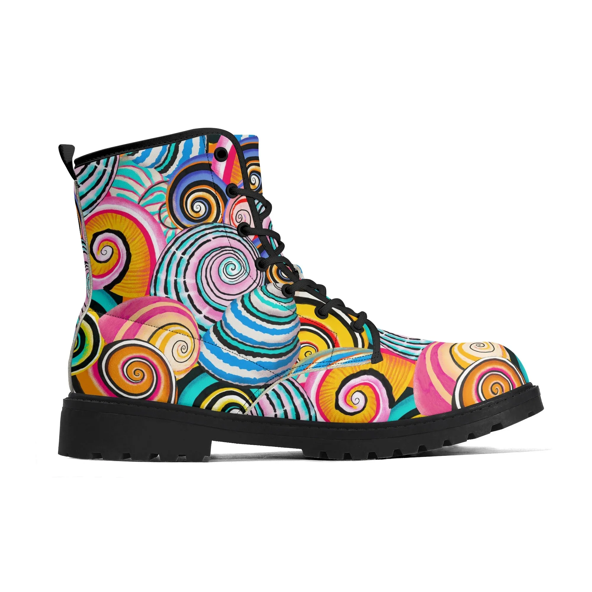 Womens Upgraded Black Outsole Leather Boots