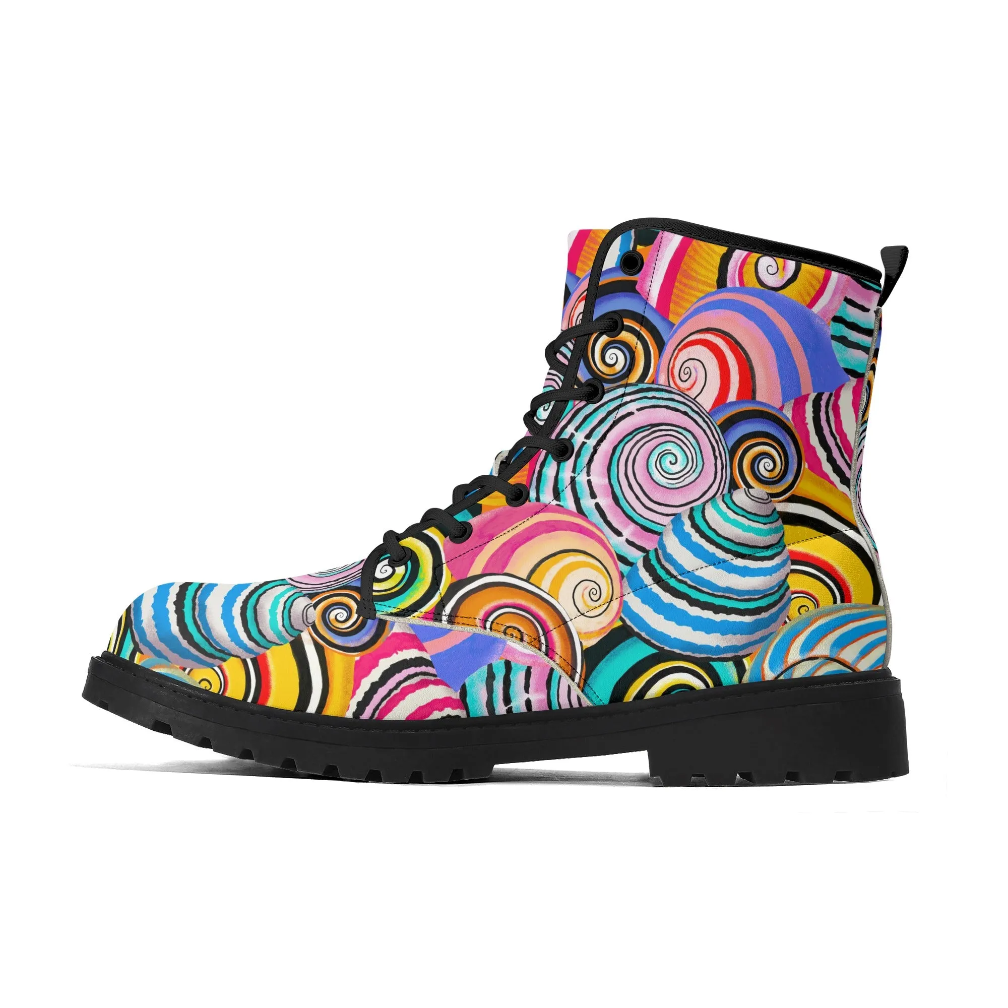 Womens Upgraded Black Outsole Leather Boots