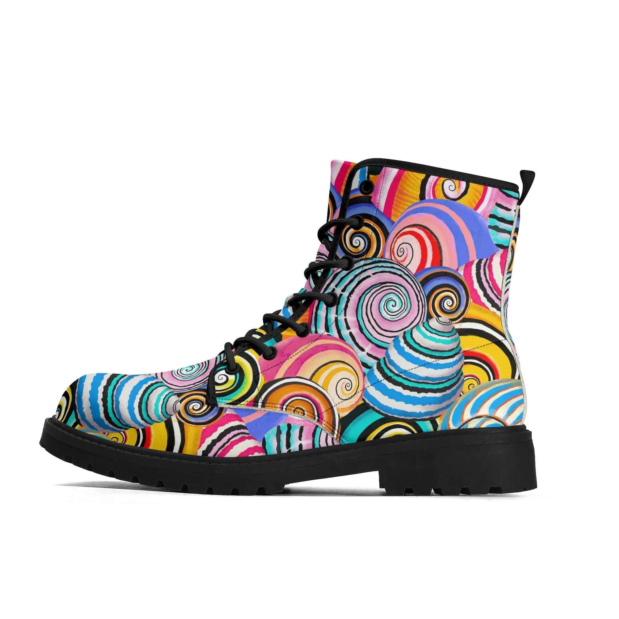 Womens Upgraded Black Outsole Leather Boots