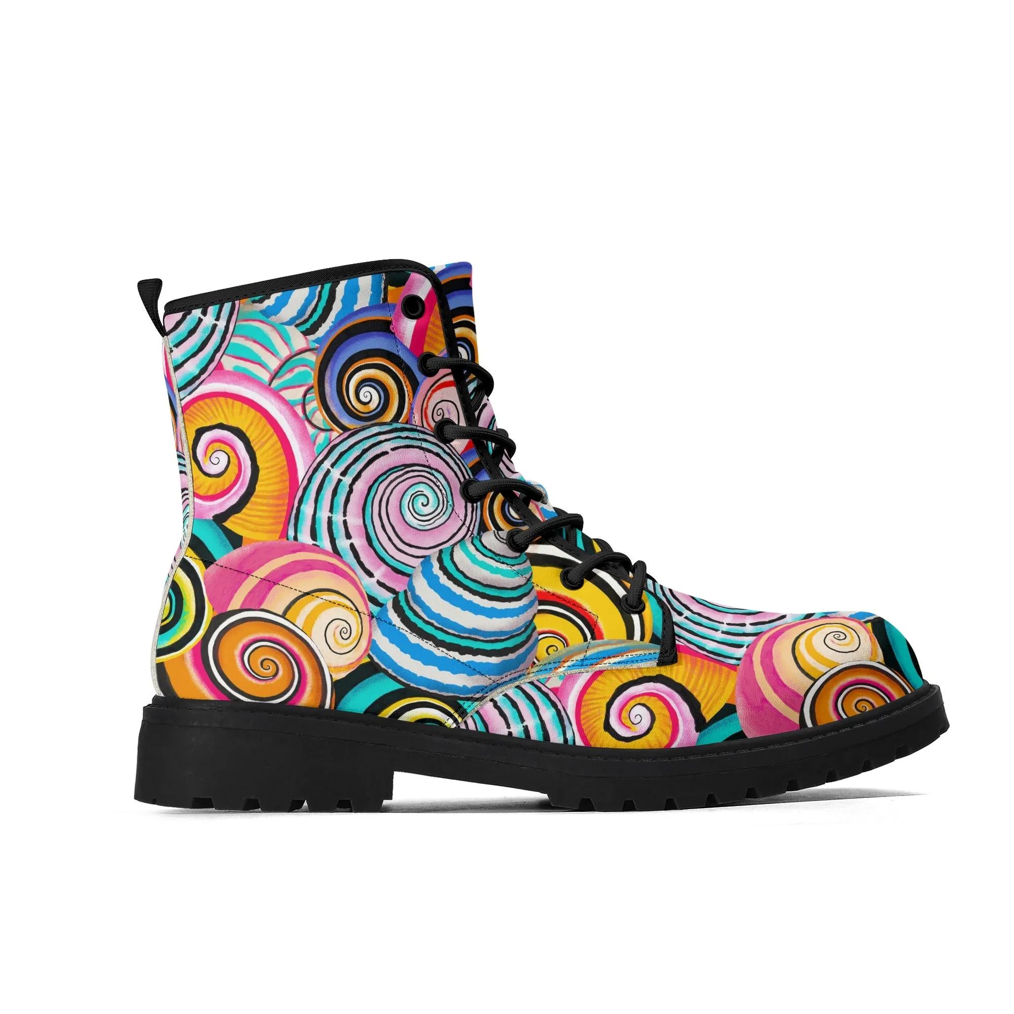 Womens Upgraded Black Outsole Leather Boots