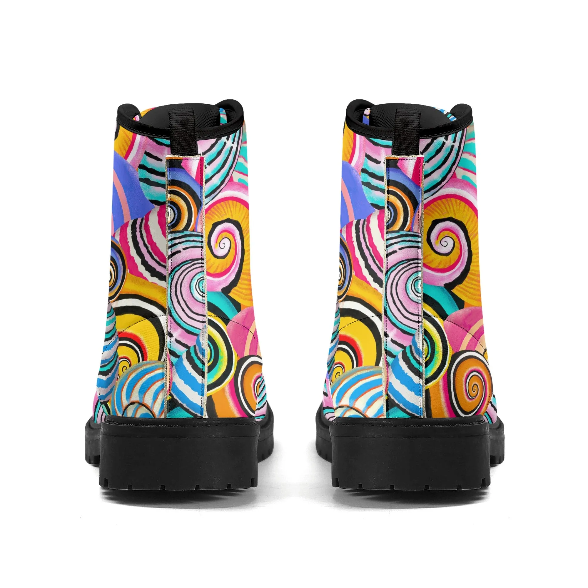 Womens Upgraded Black Outsole Leather Boots
