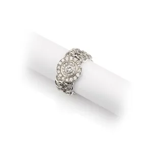WOVEN 18 KARAT ROUND CHAINMAIL RING
