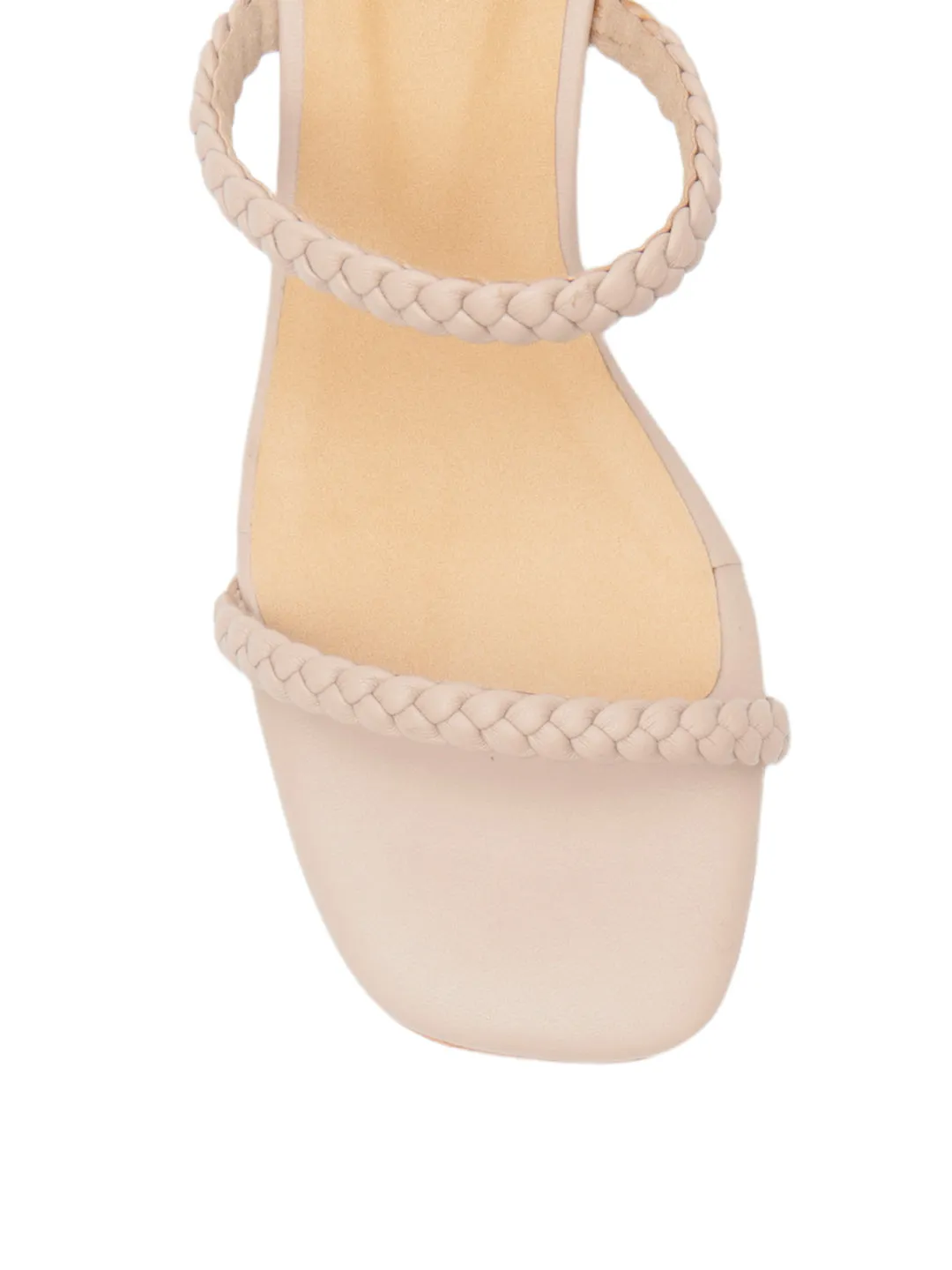 WOVEN DOUBLE STRAP HEELS