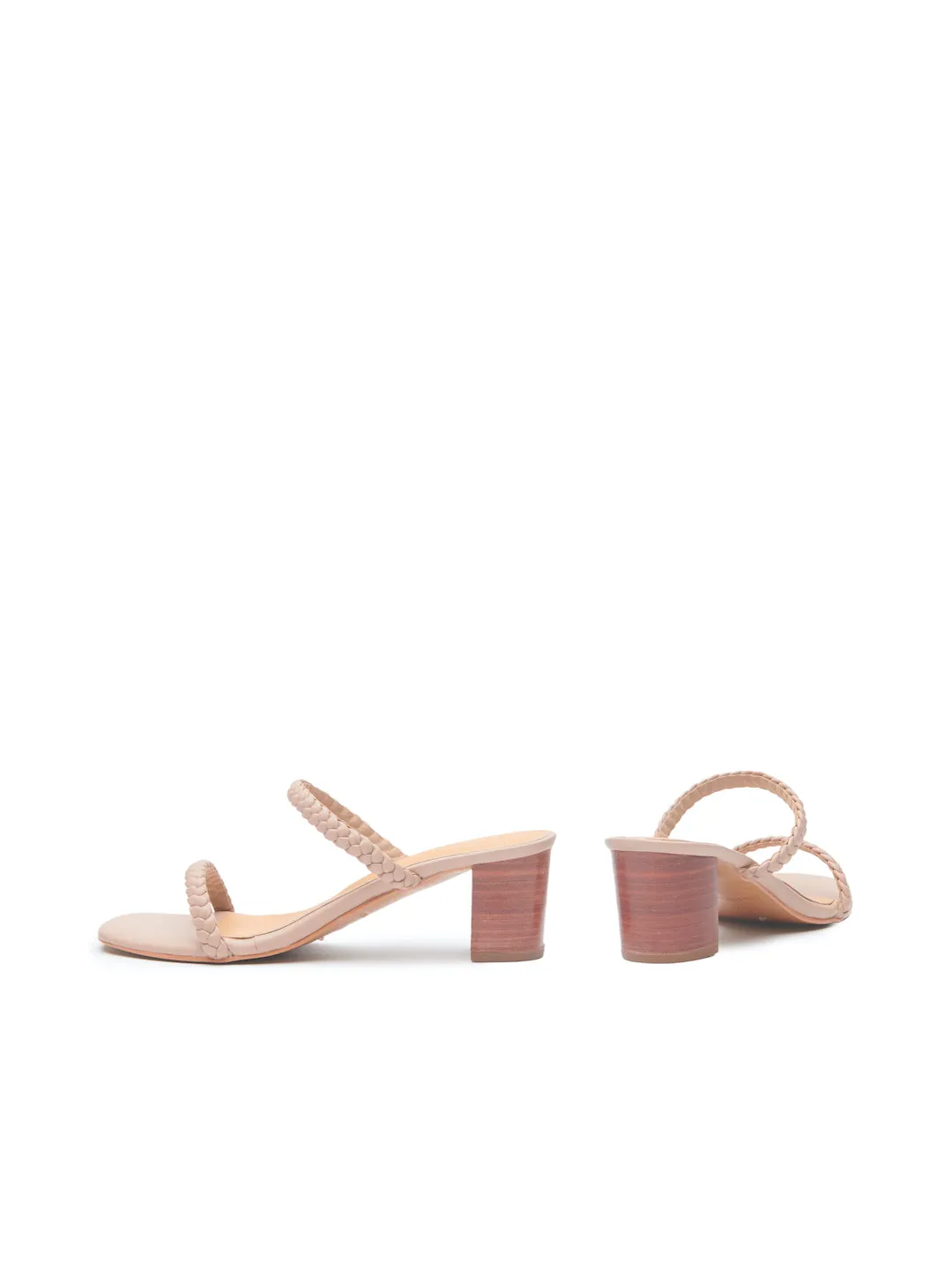 WOVEN DOUBLE STRAP HEELS