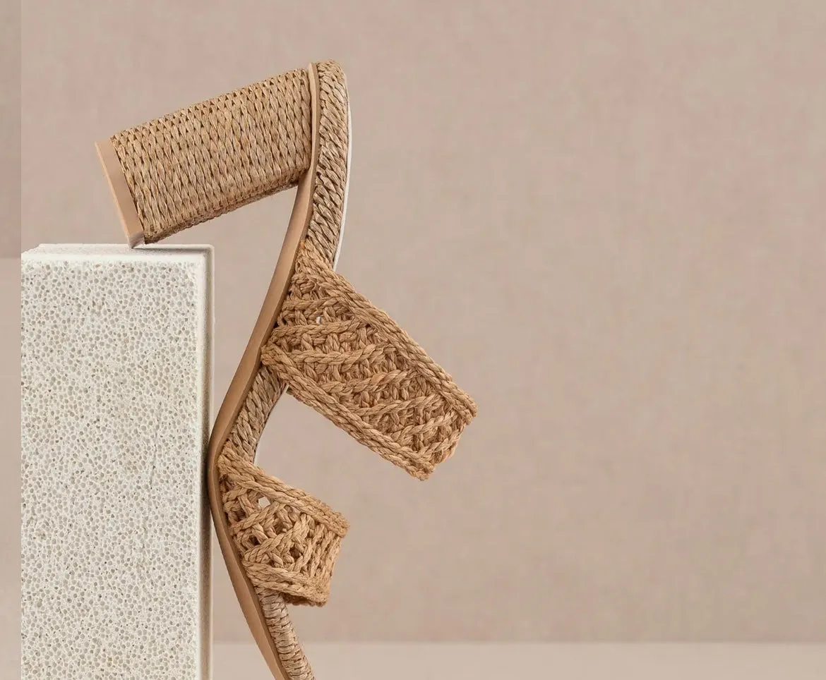 Woven Double Strap Raffia Heels *Restocked