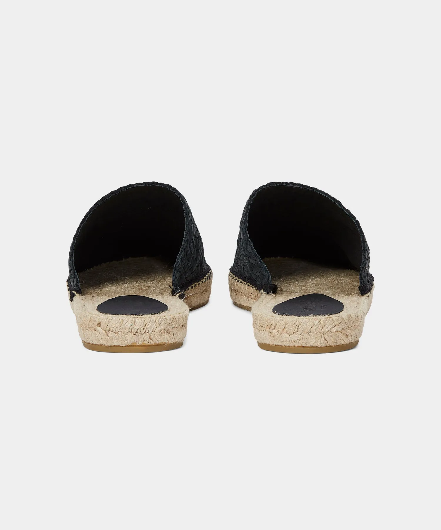 Woven Leather Espadrille Mule