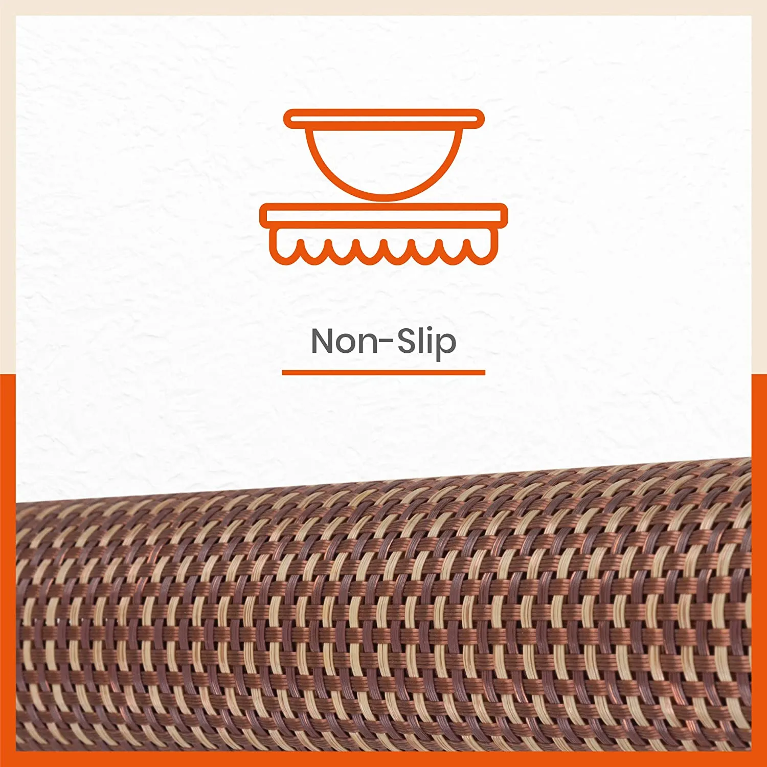 Woven PVC Table Mats / Placemats for Dining Table at Home (Earl - Set of 6)